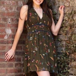 Abercrombie & Fitch Summer Lightweight Mossy Green Butterfly Dress